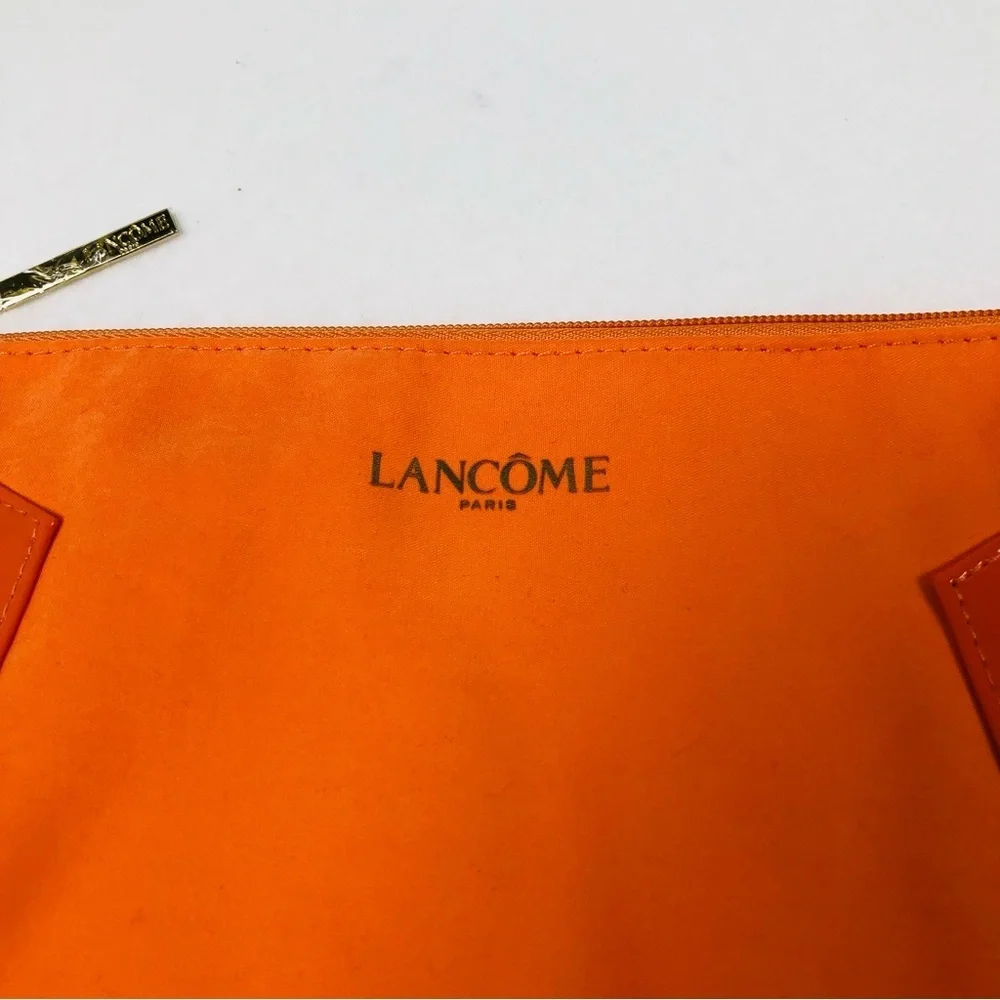 Lancome Orange Cosmetic Pouch with Gloss Accents (M1)